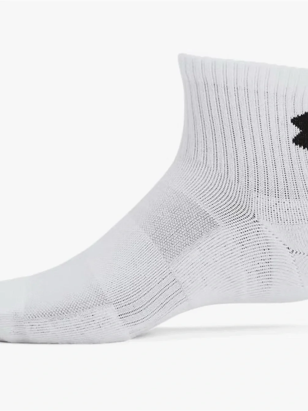 Under Armour Unisex-Adult Training Cotton Quarter Socks 6 Pack, White/BLK 2631